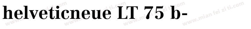 helveticneue LT 75 b字体转换